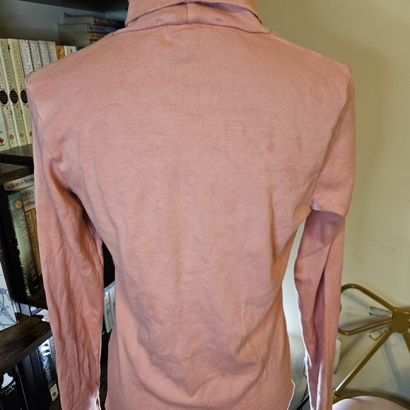 Pink Turtleneck Women's Top - Picture 5 of 8